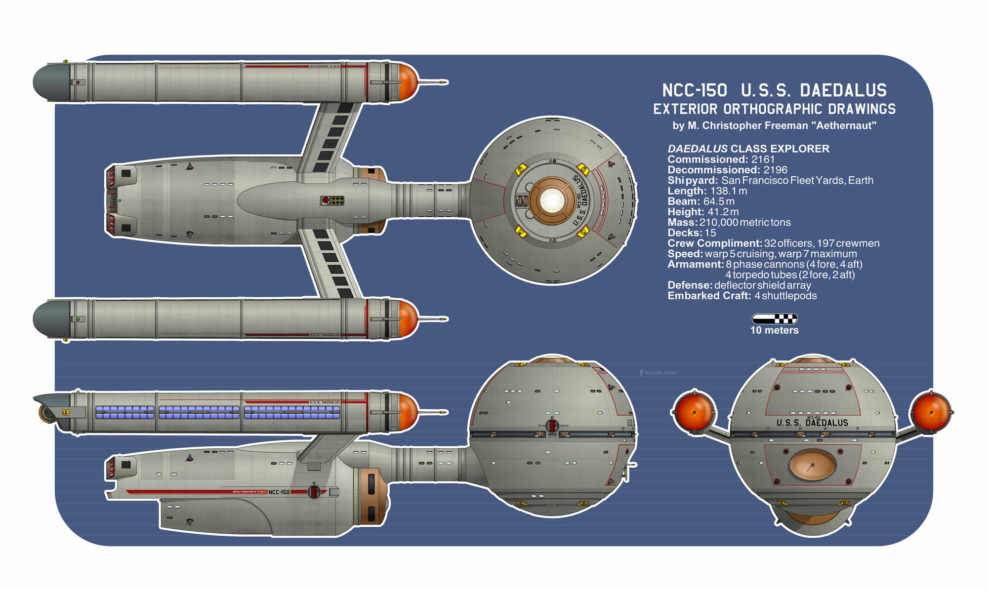 Resultado de imagem para Daedalus Class star trek