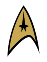 The Enterprise breast insignia with command division device