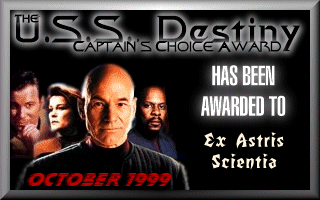USS Destiny Captain's Choice Award