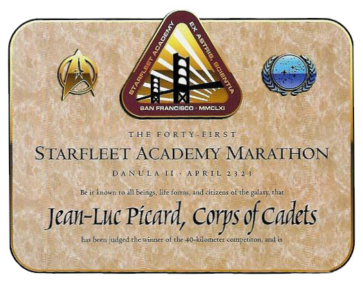 STAR FLEET ACADEMY CERTIFICATE 80s vintage Star Trek GOLD SEAL convention 